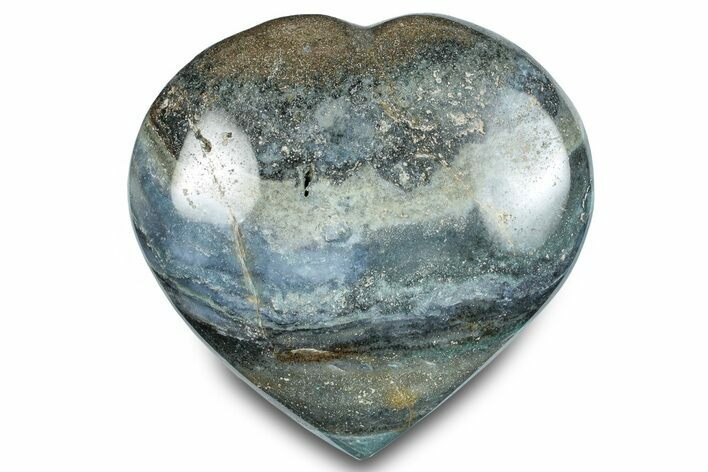 Colorful Polished Jasper Heart - Madagascar #283588